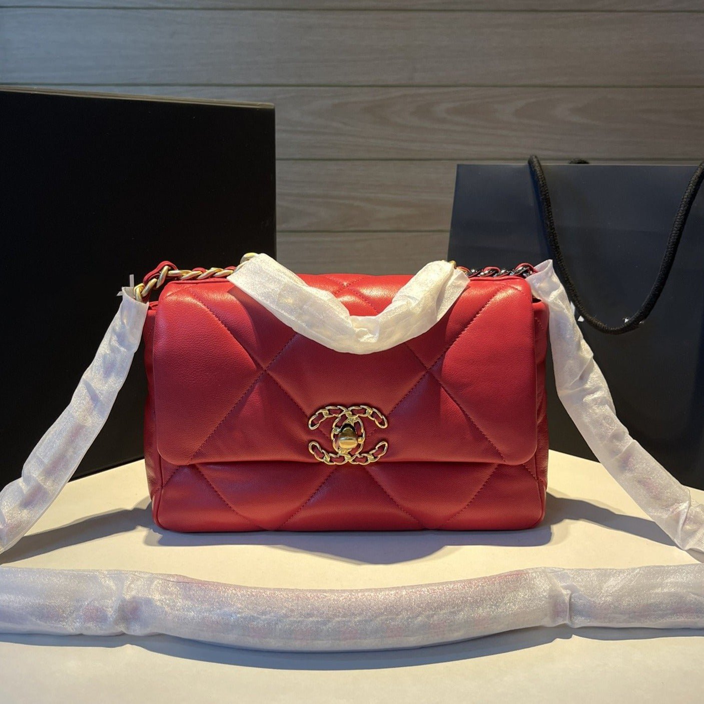 19 SAC À RABAT 26 PEAU DE CHÈVRE ROUGE