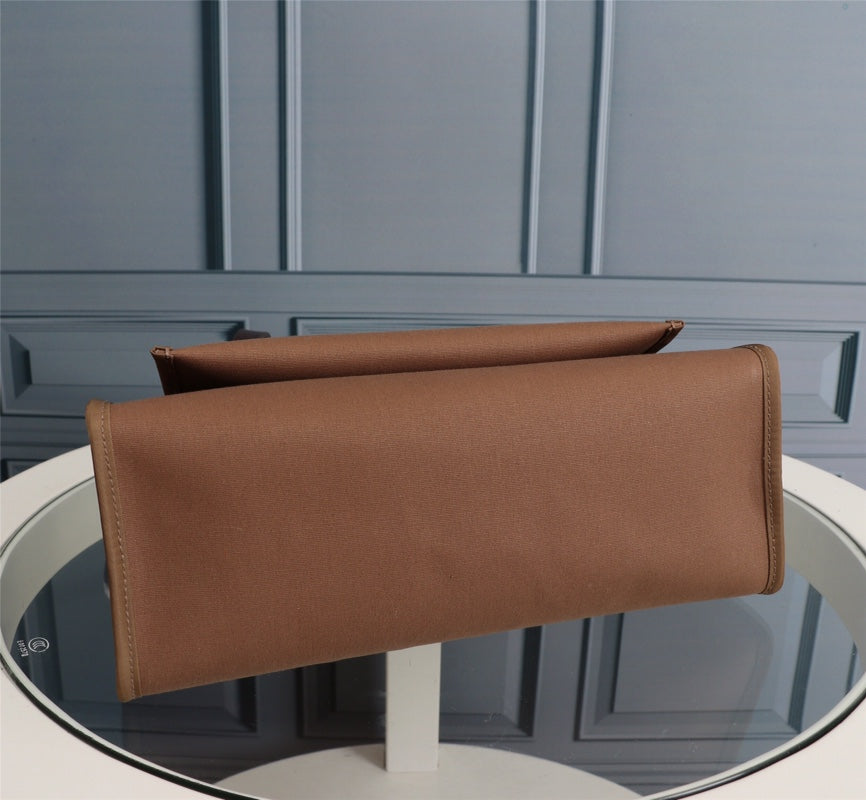 HM HERBAG ZIP 31 TOILE MARRON ET CHOCOLAT