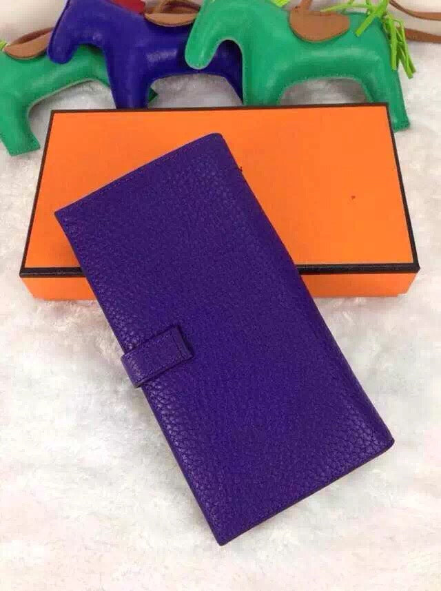 HM ベアン ウォレット 17.5 パープル トゴ シルバー金具