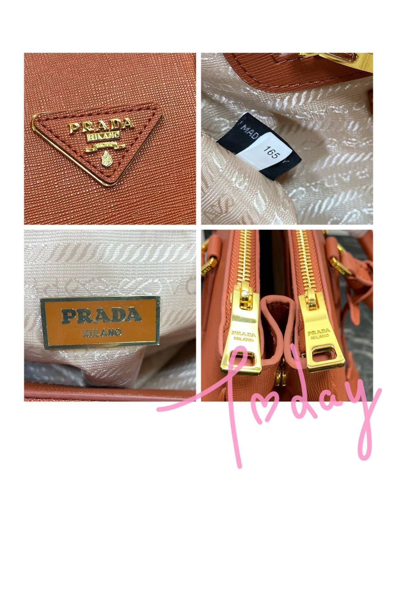 PRA GALLERIA 32 バッグ (ブロンズオレンジ サフィアーノ レザー)