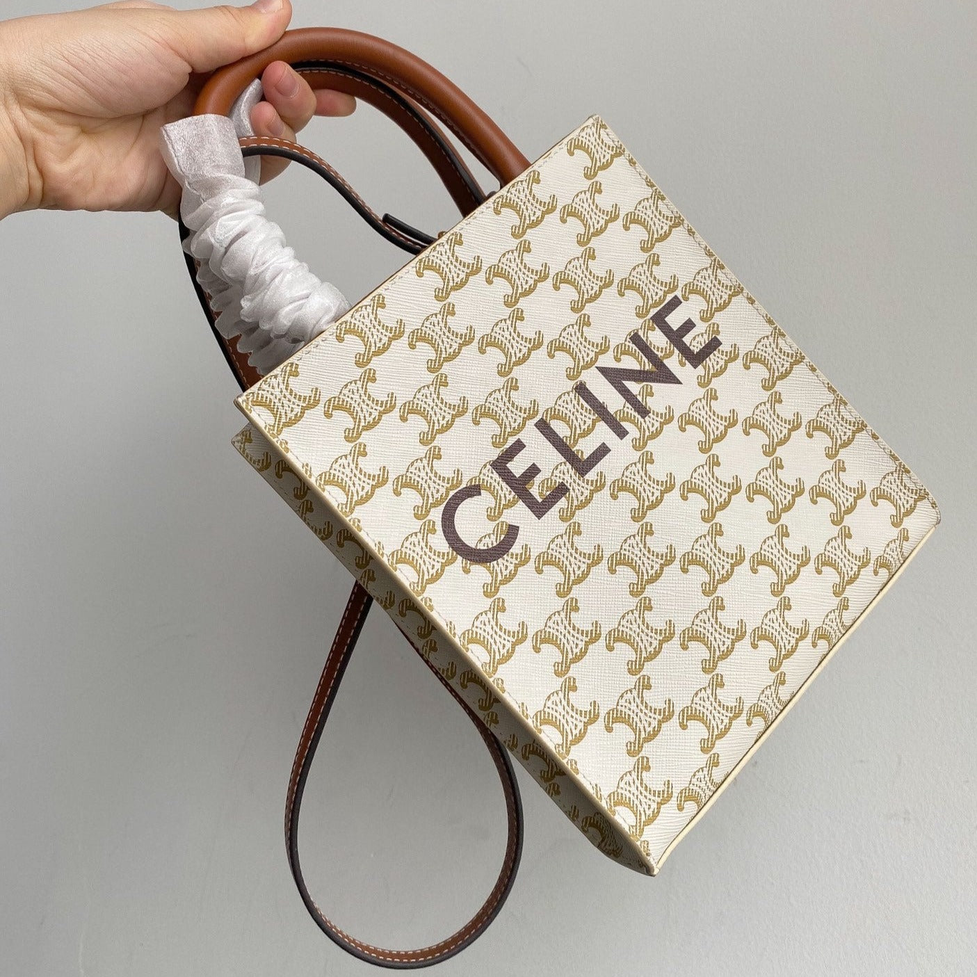 CABAS TRIOMPHE 21 SAC EN TOILE BLANCHE