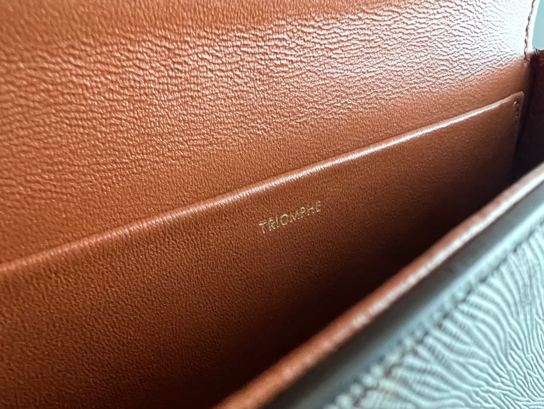 SAC À BANDOULIÈRE EN CUIR DE VACHE À MOTIF NOIR TRIPHOME 20