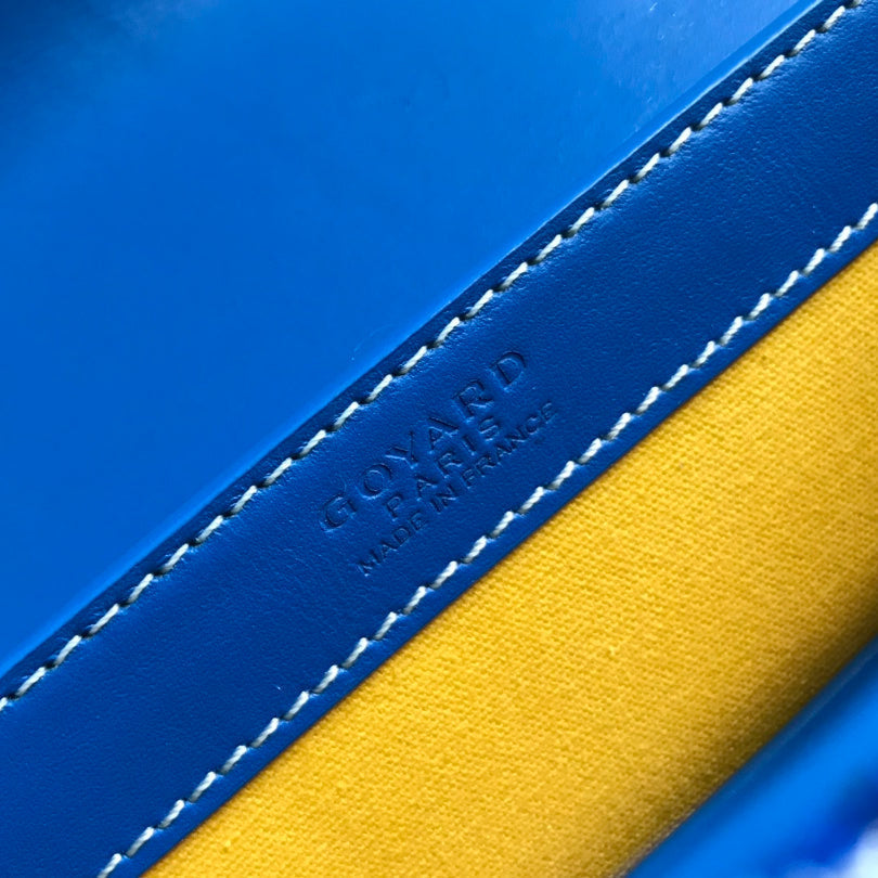 サイゴン PM バッグ 28 キュリアスブルー ゴヤルディン キャンバス&カーフスキン