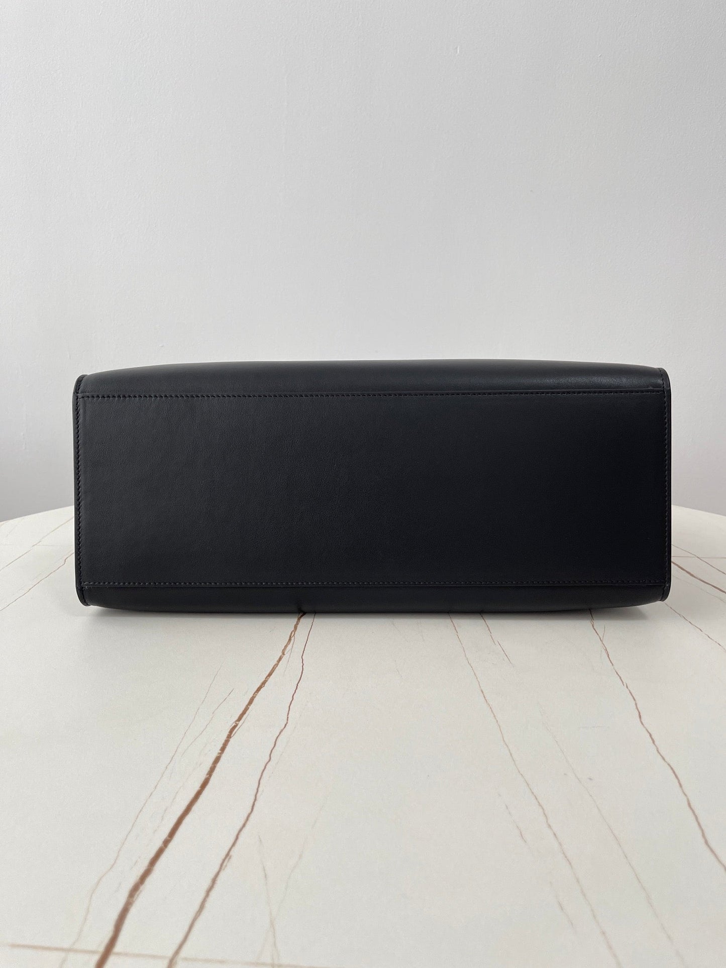 cabas 16 37cm cuir de veau noir