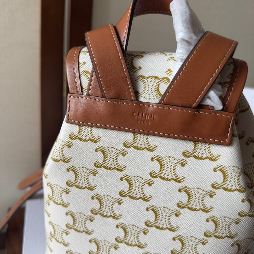 PETIT SAC À DOS FOLCO 20 EN TOILE TRIOMPHE BLANCHE