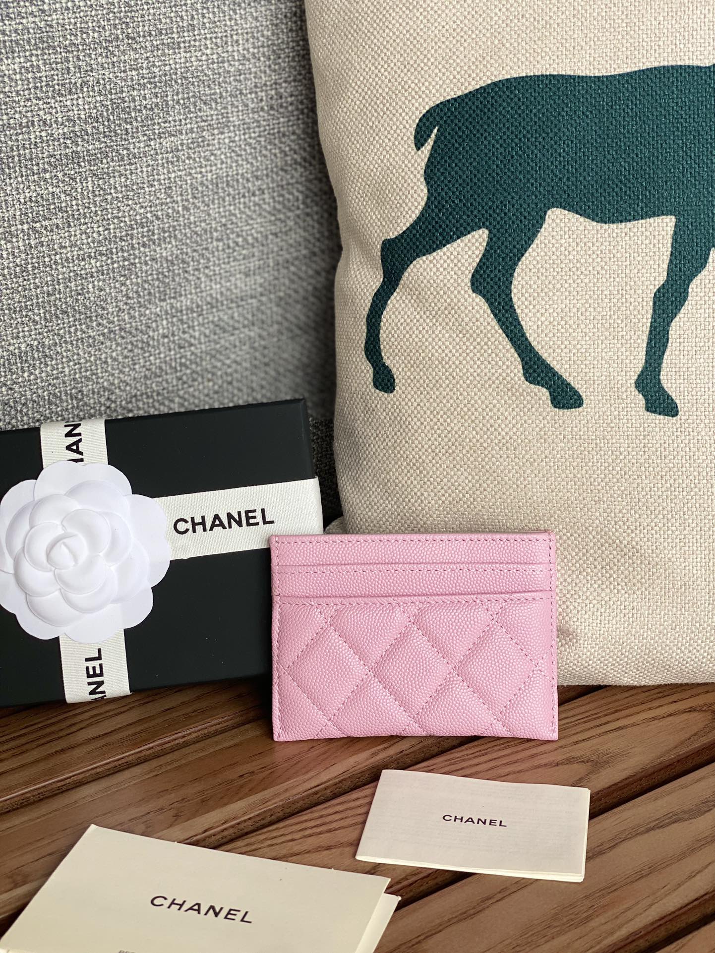 porte-cartes cc 10 cm caviar rose