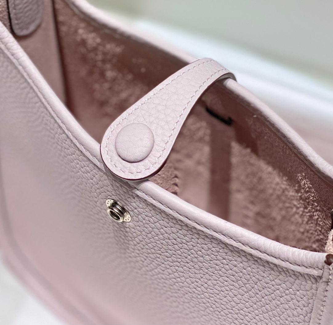 Mini Evelyne 18cm Rose Clair Togo Shw