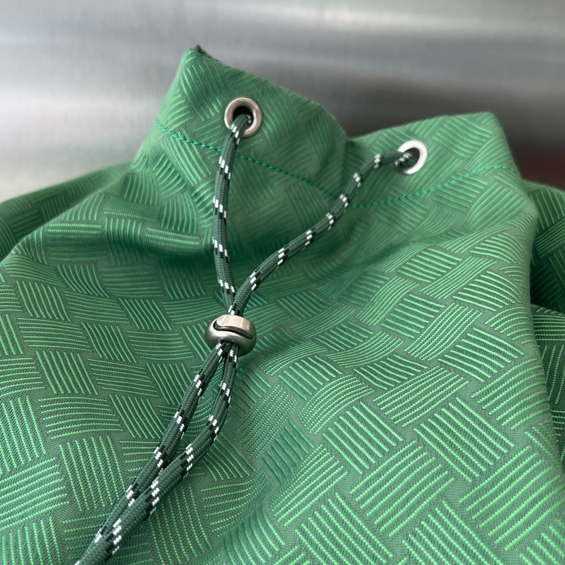 SAC À DOS ALTO 42 EN TISSU JACQUARD VERT FRAIS