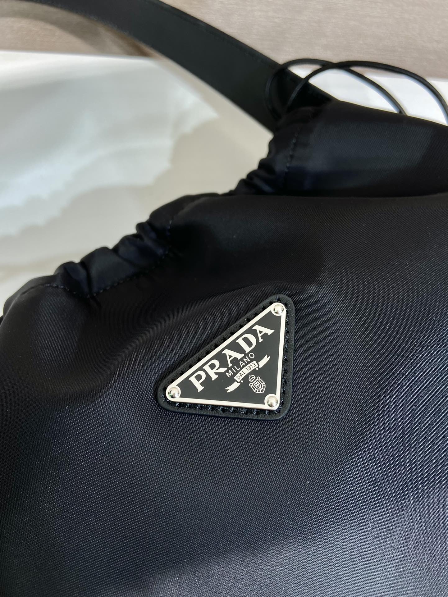 大型巾着バッグ 37インチ ブラック RE-NYLON