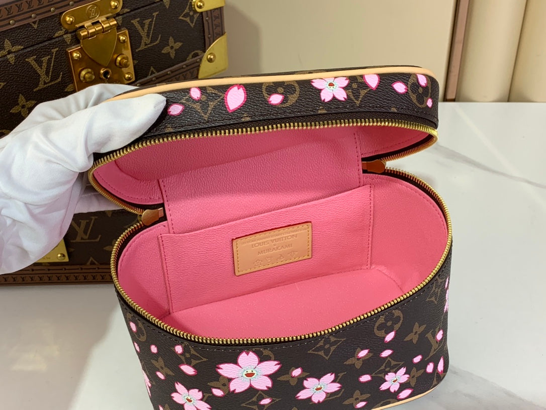 LV x TM NICE 20cm サクラ ブラウン チェリーブロッサム モノグラム キャンバス