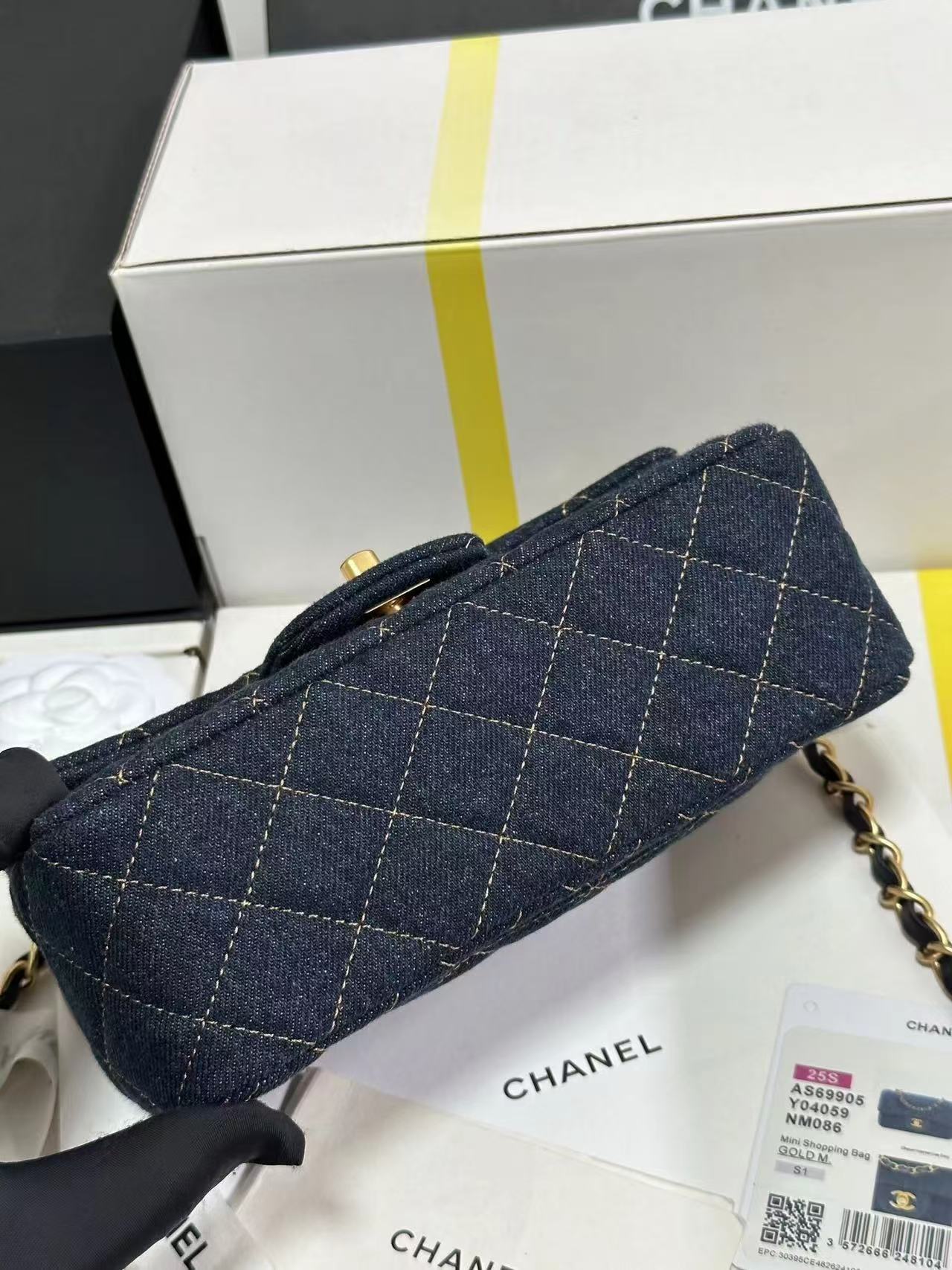 CC 25C Denim bleu foncé Quincaillerie dorée
