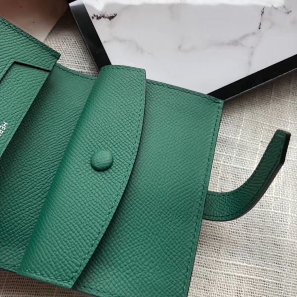 Mini portefeuille HM Bearn 10 cm en cuir Epsom Vertigo