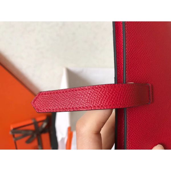 Portefeuille à soufflet HM Red Epsom Bearn 17,5