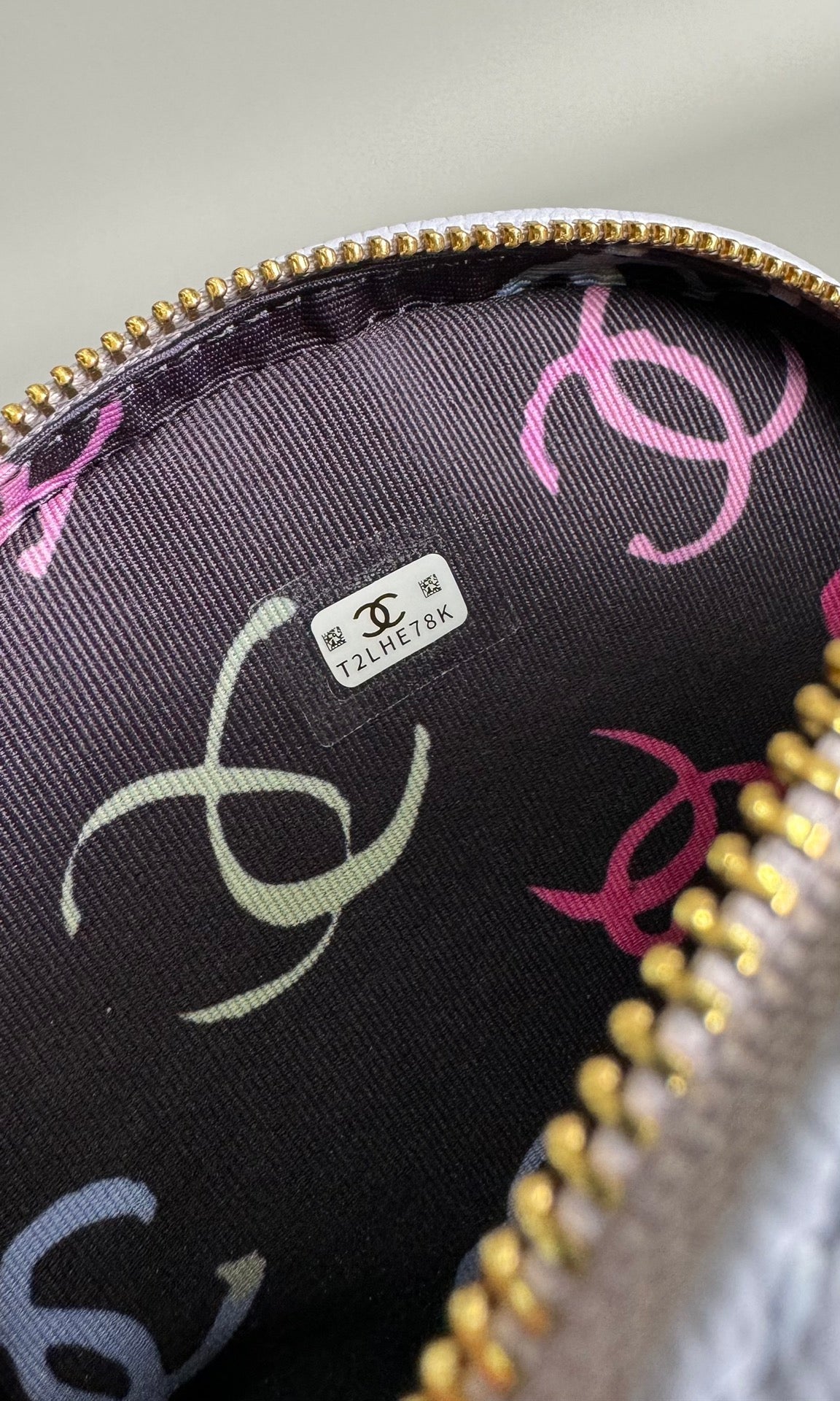 Sac à dos CC MINI 18 blanc caviar clair matériel doré