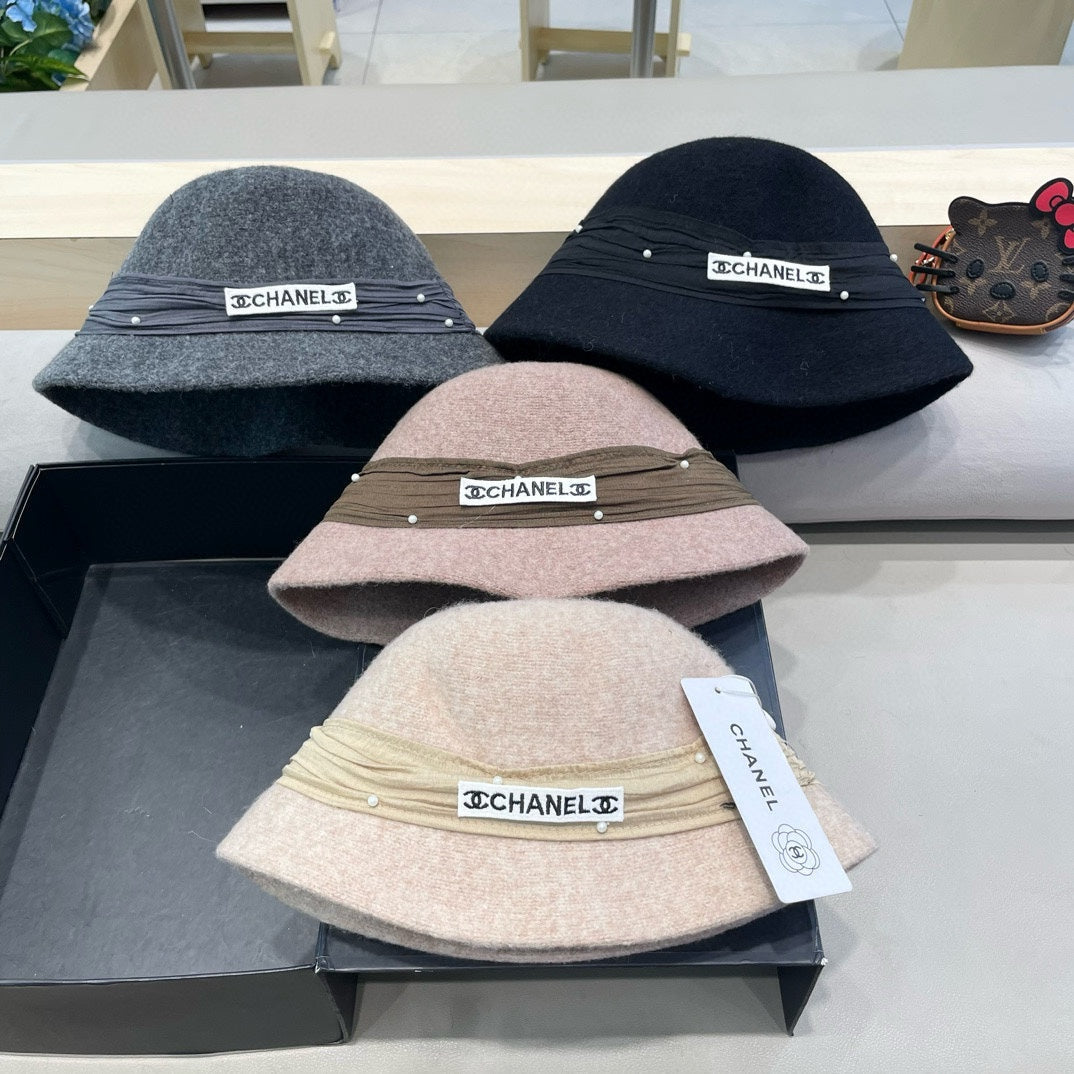 CHAPEAU BUCKET EN MÉLANGE DE LAINE NOIRE 426247
