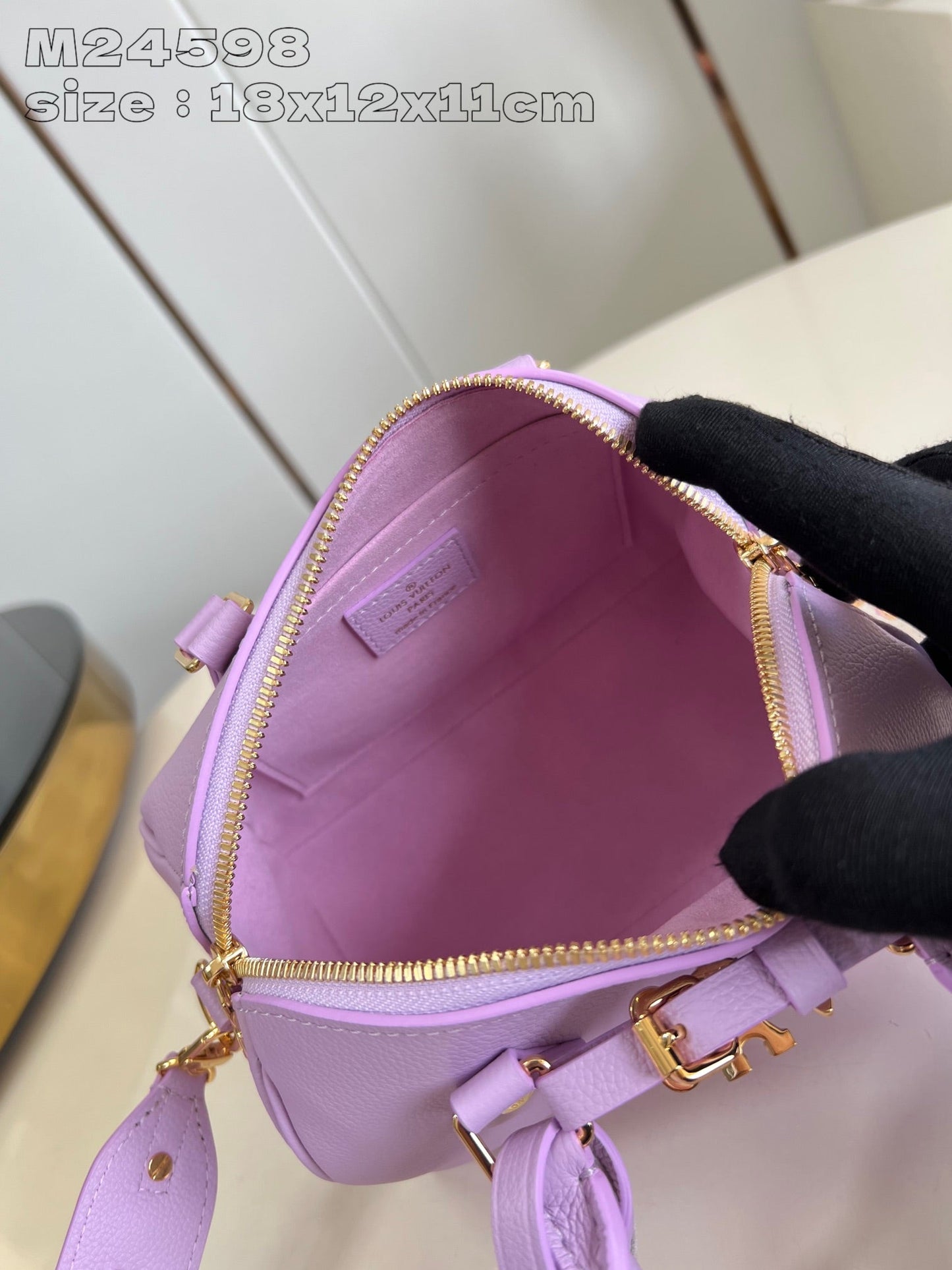 スピーディー バンドリエール 18cm バイオレット カーフスキン