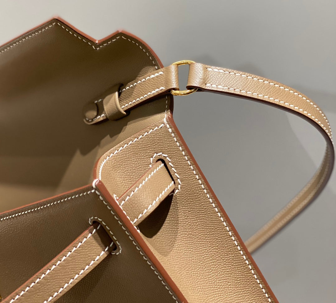 HM ケリー エラン 27cm ブラウン レザー グレー