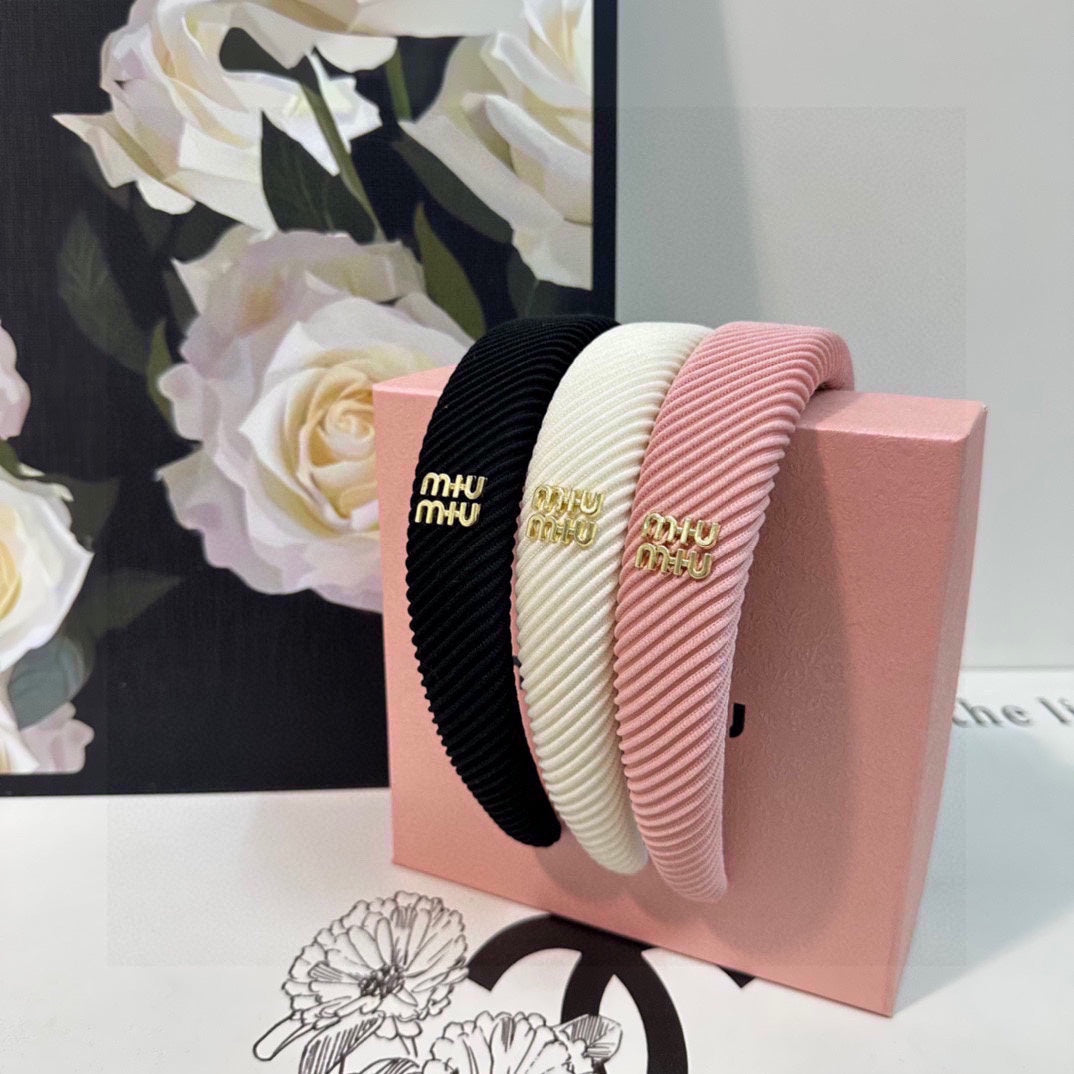 BANDEAU ÉPAIS EN VELOURS CÔTELÉ NOIR 412476