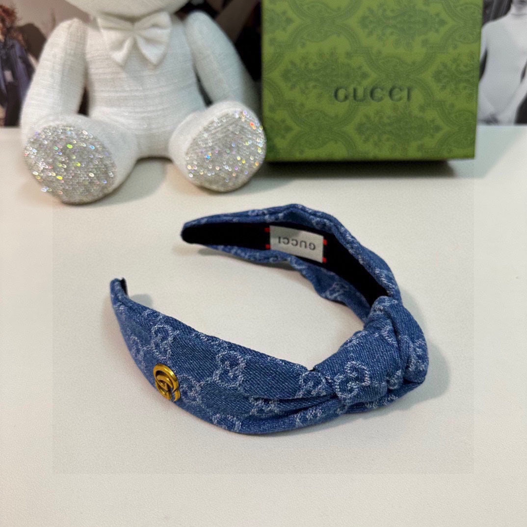 デニムヘッドバンド ロイヤルブルー 432814