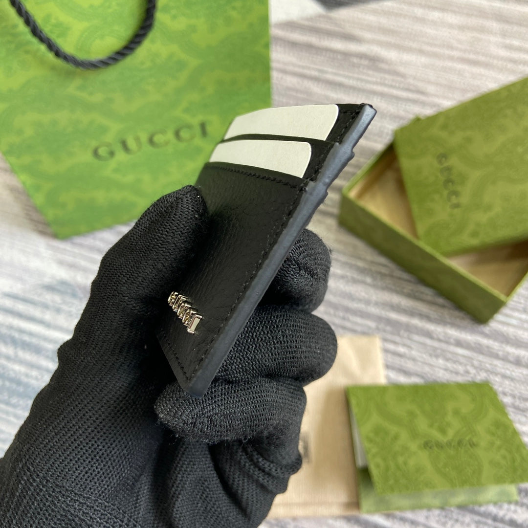 ブラックカーフスキン製カードホルダー10