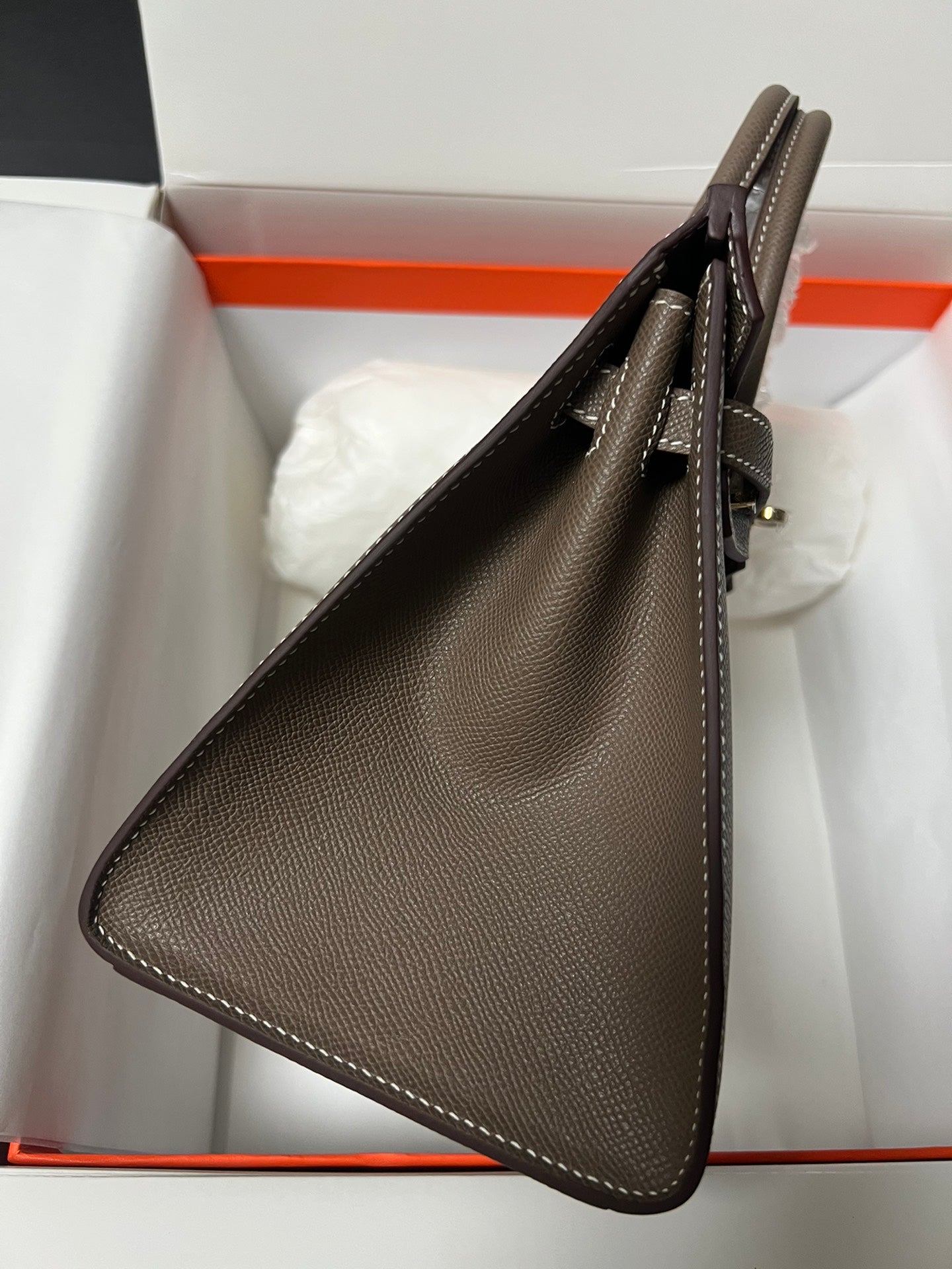 HM BIRKIN SELLIER VERT DE GRIS CUIR EPSOM QUINCAILLERIE DORÉE