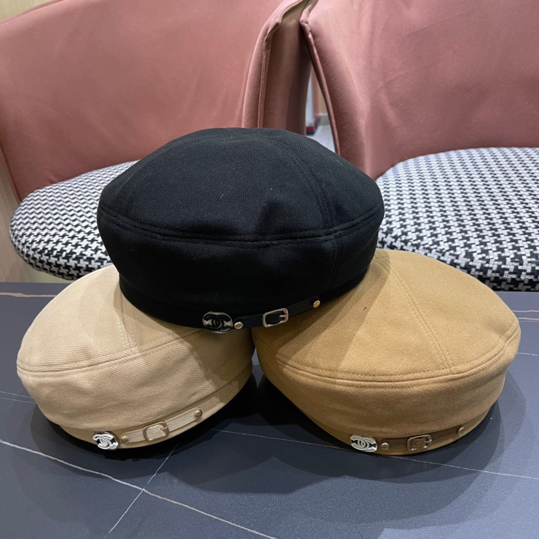 BÉRET EN TISSU MARRON CACAHUÈTE 419383