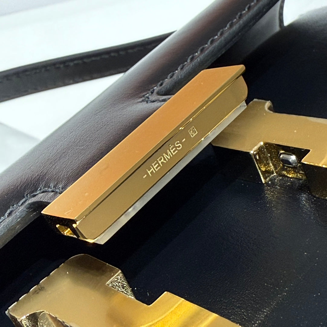 HM Constance Elan 24 Noir Epsom Quincaillerie dorée 237352