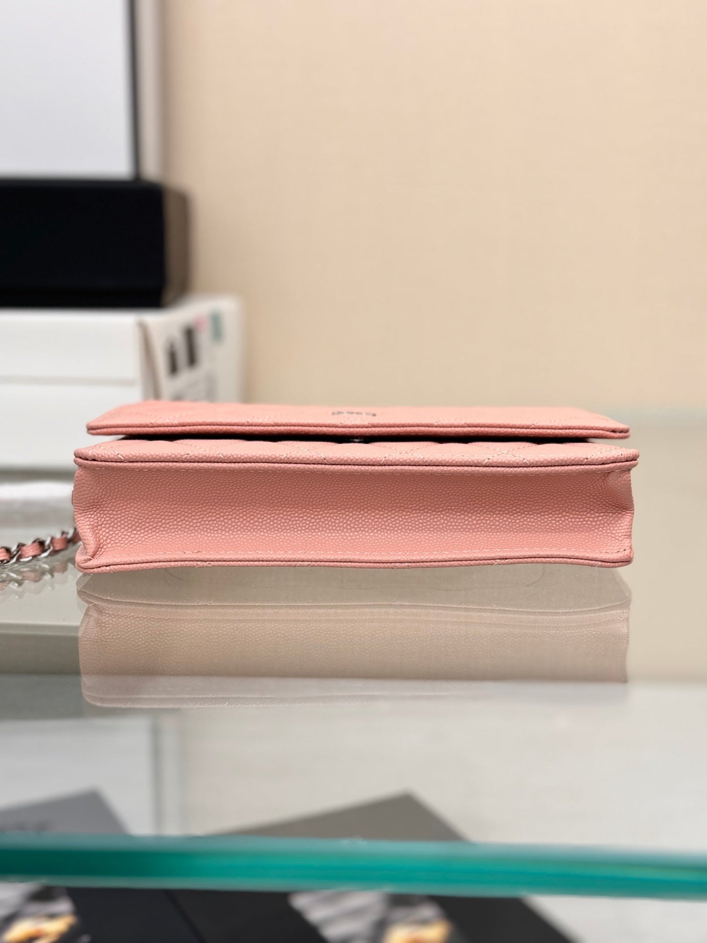WOC 19CM ROSE CLAIR CAVIAR QUINCAILLERIE ARGENTÉE