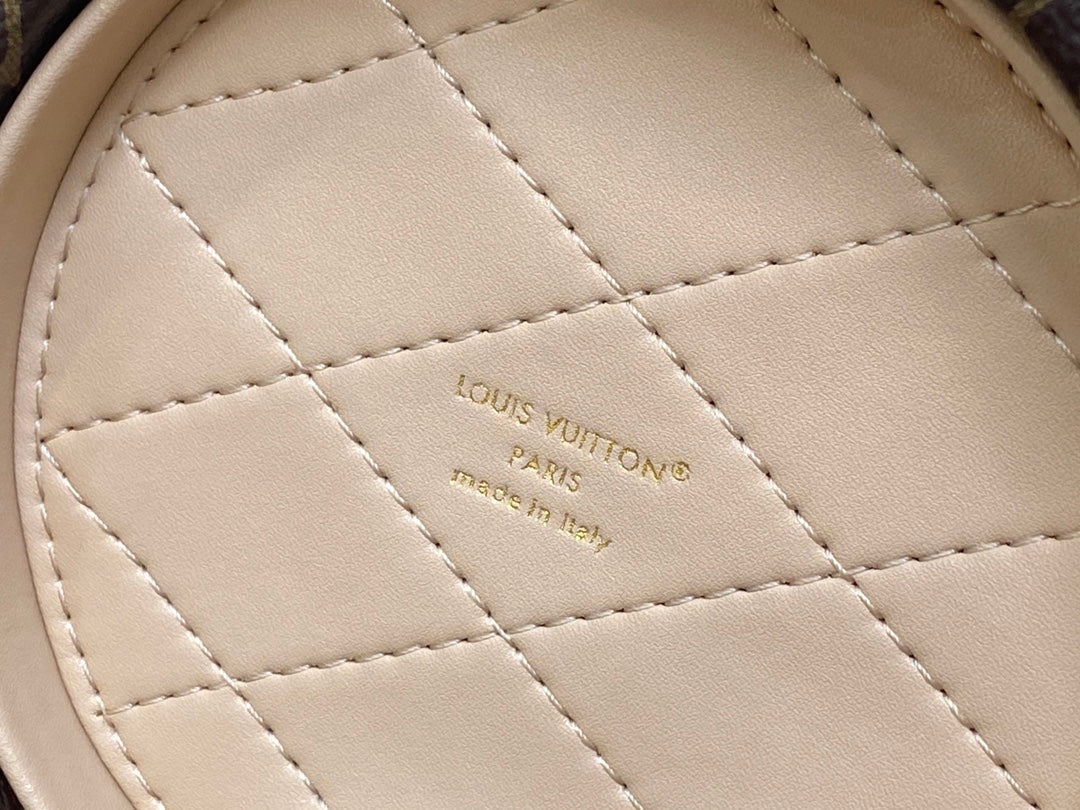 sac lv scott 13 cm en toile monogram marron
