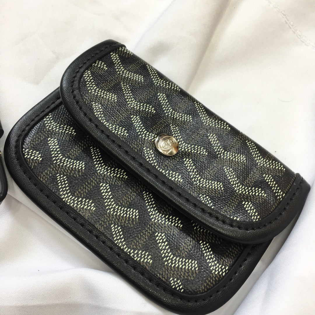 MINI SAC HOBO BOHEME 38CM TOILE NOIRE