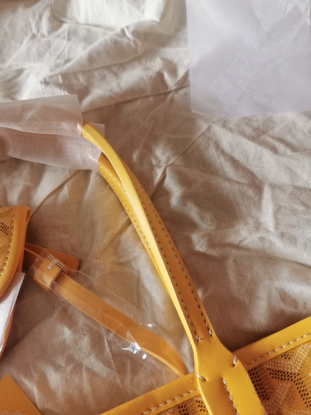 MINI SAC HOBO BOHEME 38CM TOILE JAUNE