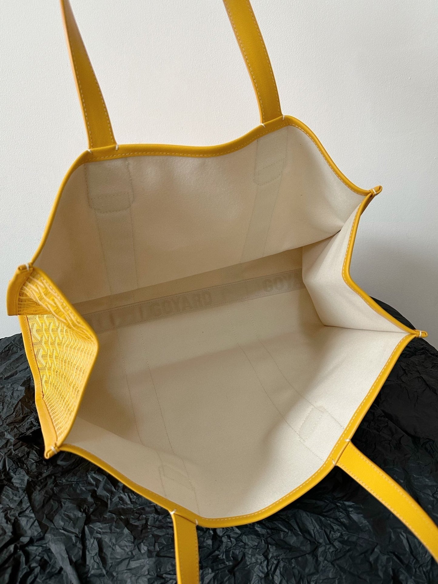 SAC CABAS GOYA VILLETTE 45 CM TOILE JAUNE