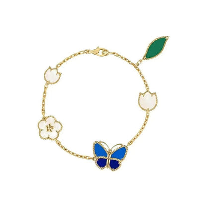 2026 New Arrival LUCKY SPRING CLOVER 5 MOTIF BRACELET&NECKLACE&RING SET