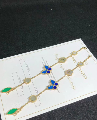 2026 New Arrival LUCKY SPRING CLOVER 5 MOTIF BRACELET&NECKLACE&RING SET