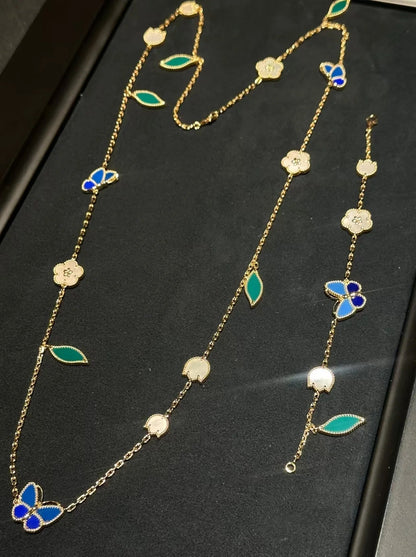 2026 New Arrival LUCKY SPRING CLOVER 5 MOTIF BRACELET&NECKLACE&RING SET