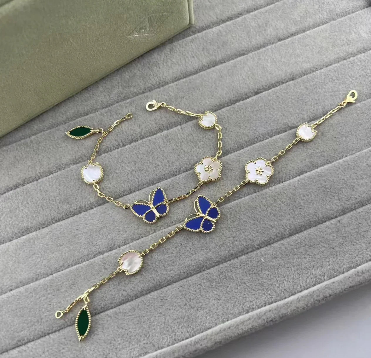 2026 New Arrival LUCKY SPRING CLOVER 5 MOTIF BRACELET&NECKLACE&RING SET