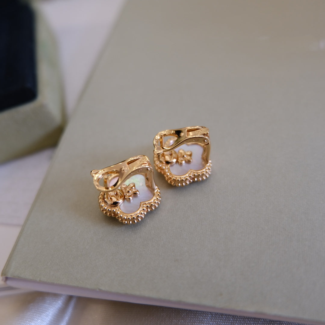 2026 NEW STYLE LUCKY SPRING WHITE MOP EARRINGS