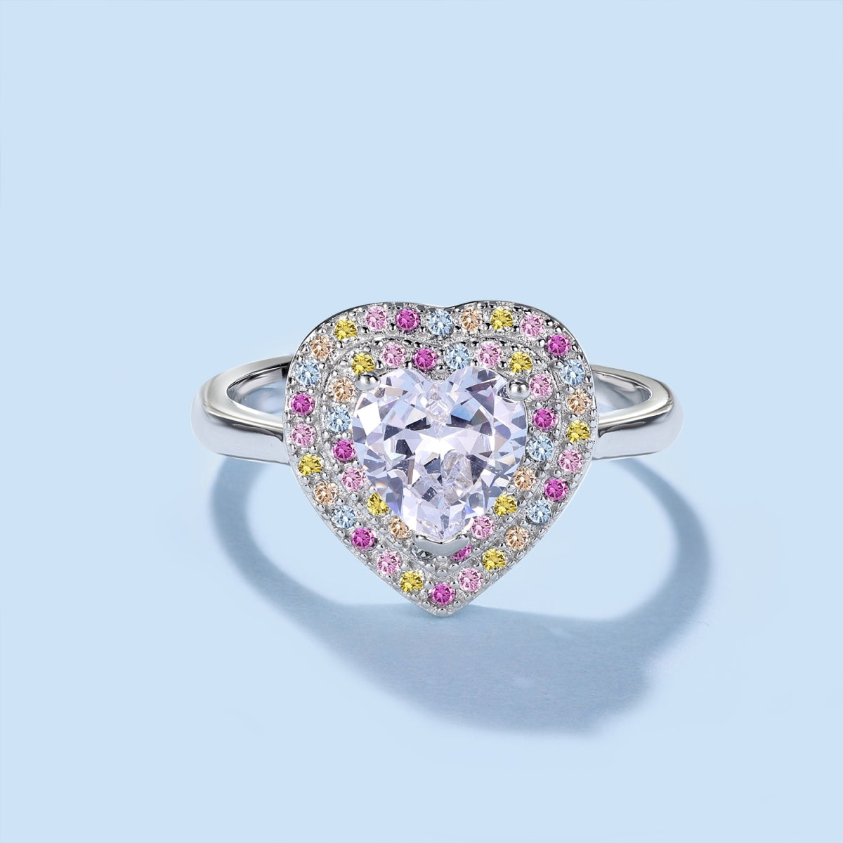 [HOT] Bague de mariage délicate et éclatante en forme de cœur