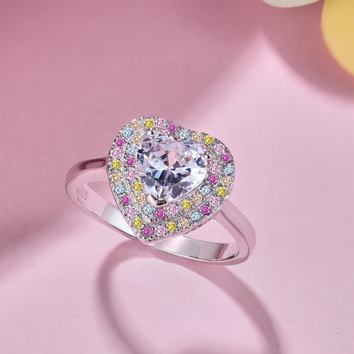 [HOT] Bague de mariage délicate et éclatante en forme de cœur