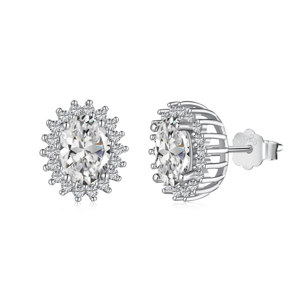 [HOT] Boucles d'oreilles délicates à coupe ovale radiante pour le quotidien