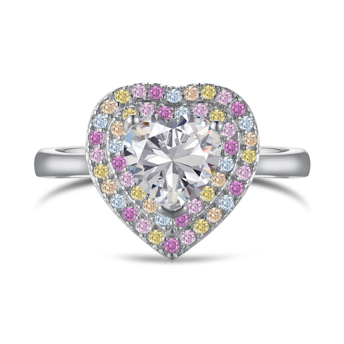 [HOT] Bague de mariage délicate et éclatante en forme de cœur
