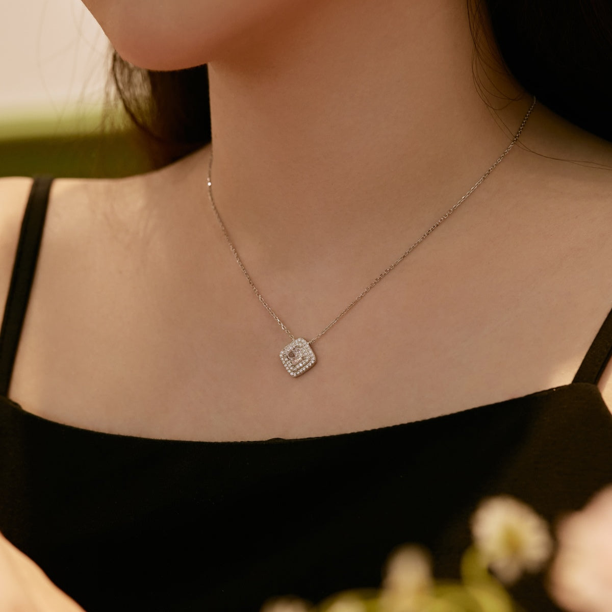 [HOT]輝くアッシャーカットネックレス