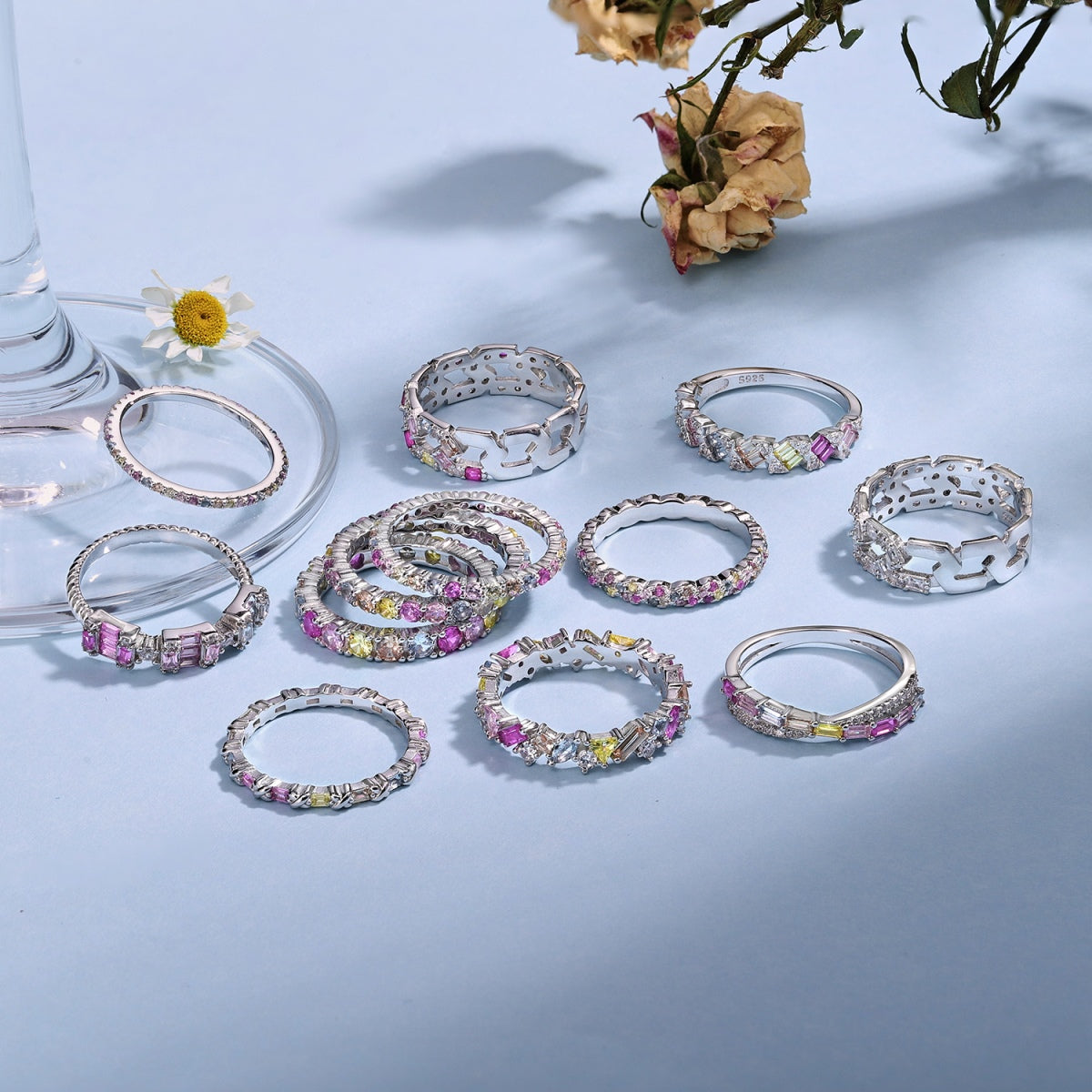[HOT]Exquisite Colorful Round Cut Party Ring