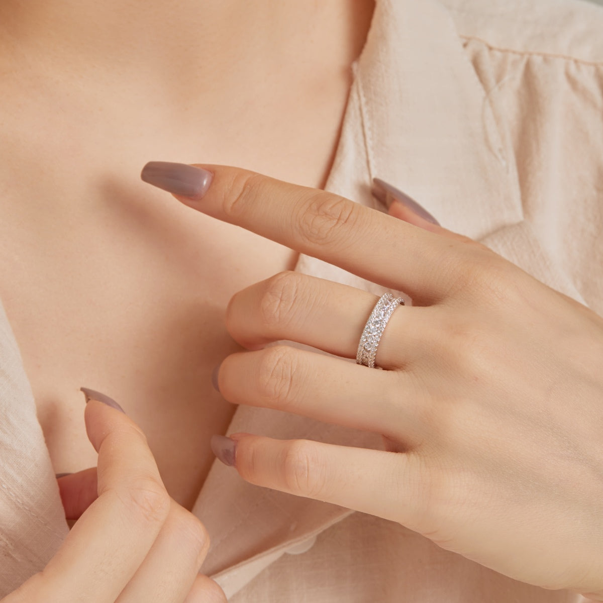 [HOT]Delicate Colorful Round Cut Daily Ring