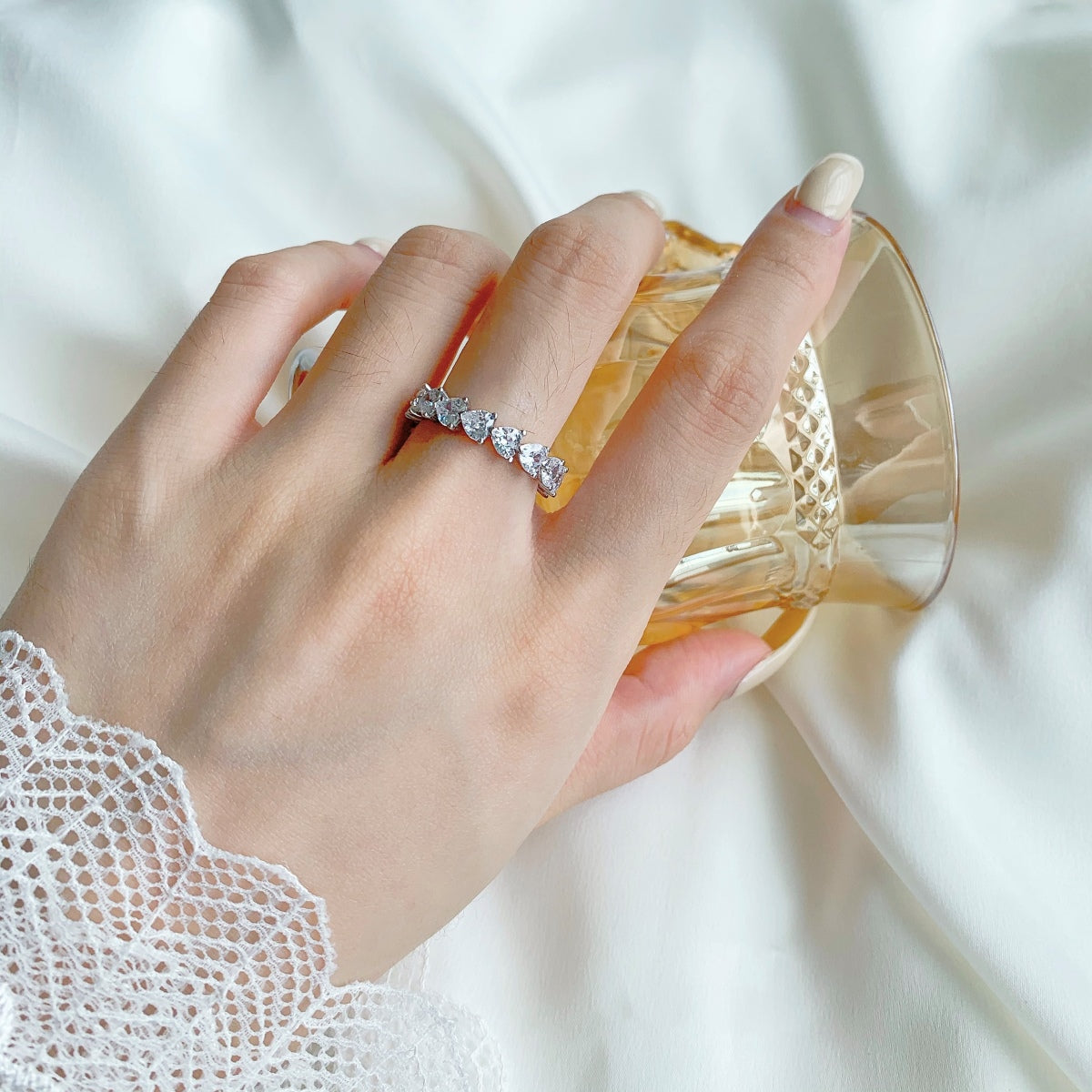 [HOT]0.25 Carat Radiant Romance Heart Cut Lover Ring