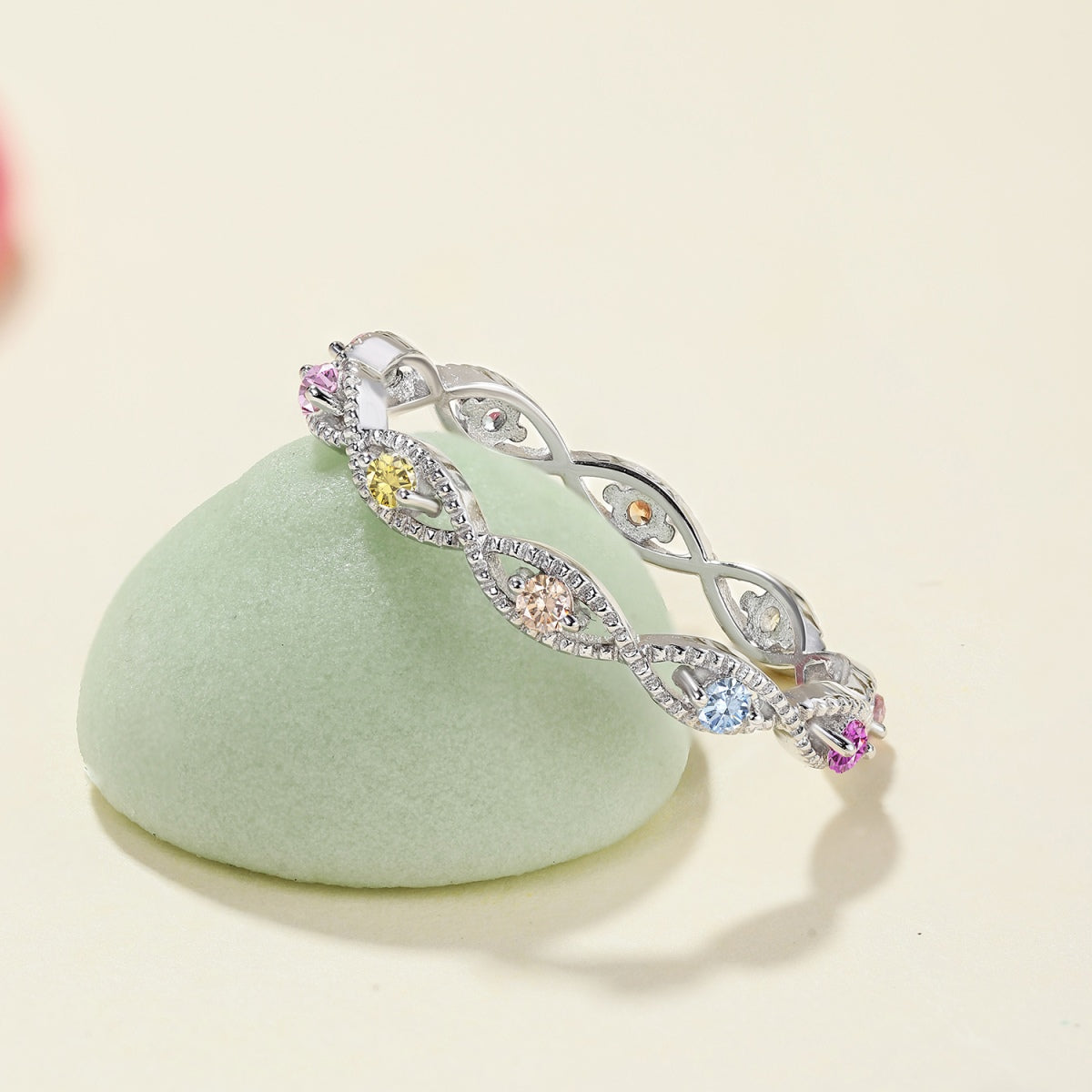 [HOT] Bague quotidienne élégante et énergique à coupe ronde