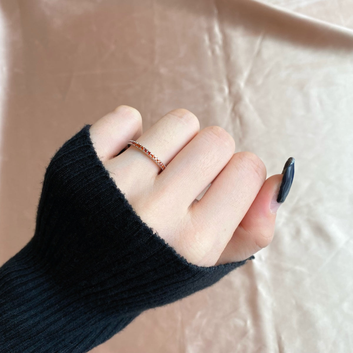 [HOT]繊細な輝きのラウンドカットデイリーリング