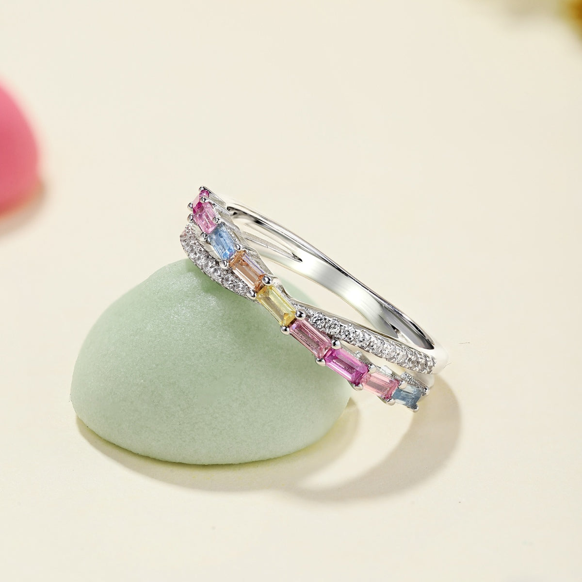 [HOT]Energetic Elegant Radiant Cut Party Ring