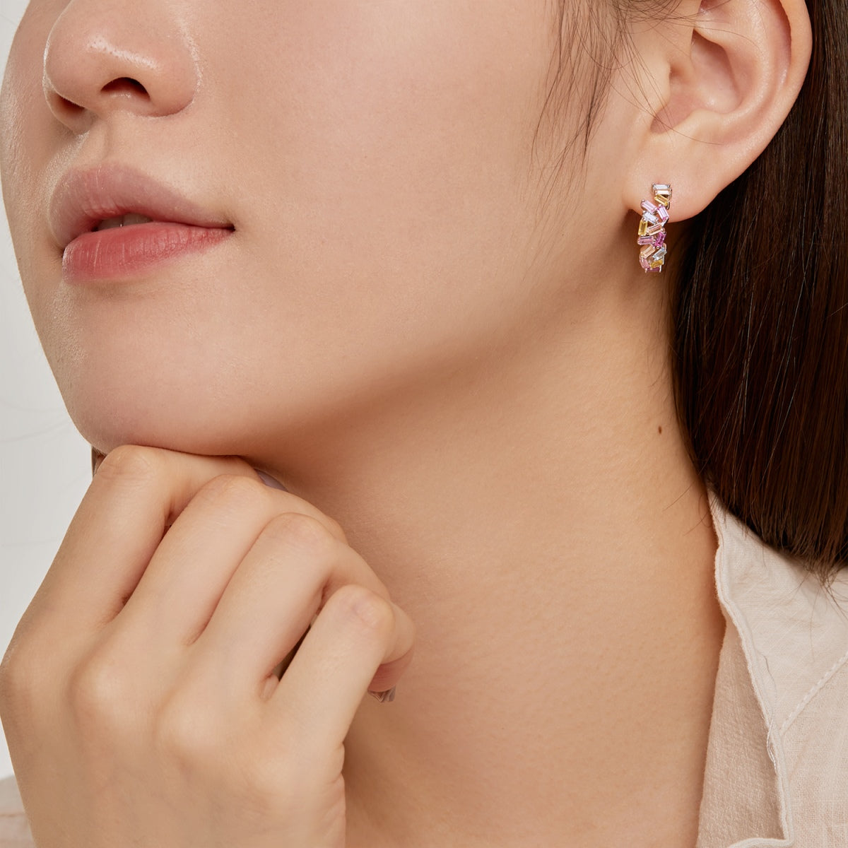 [HOT]Dazzling Colorful Emerald Cut Daily Earrings