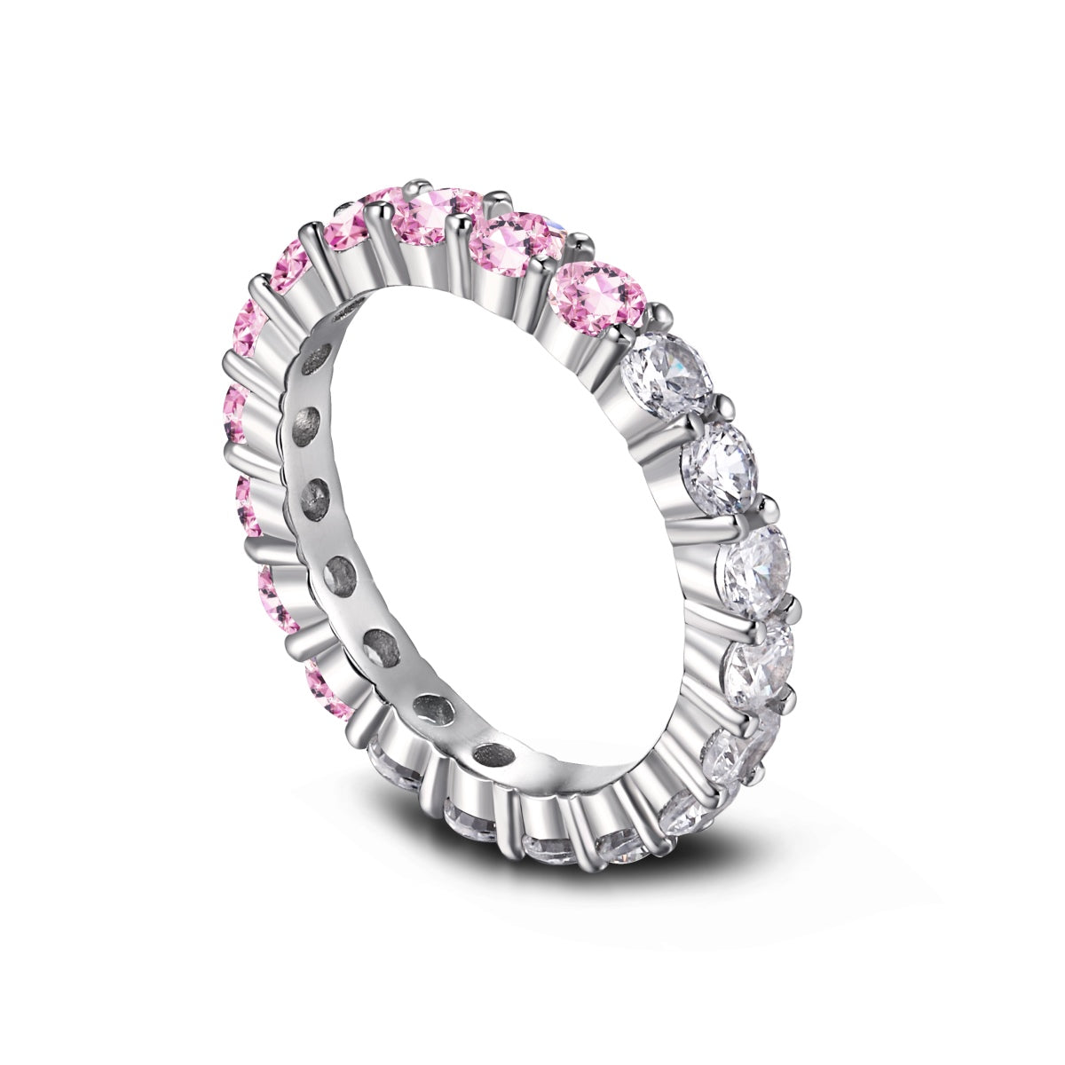 [HOT]Sparkling Round Cut Tennis Ring